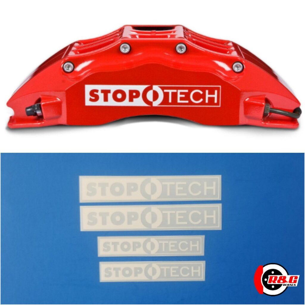 STOPTECH Brake Caliper HIGH TEMP Decal Sticker Set of 4 Decals (White
