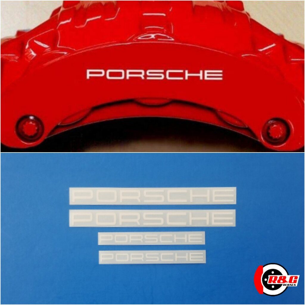 Porsche 911, 997, Cayenne & Panamera Brake Caliper Decals Sticker Set