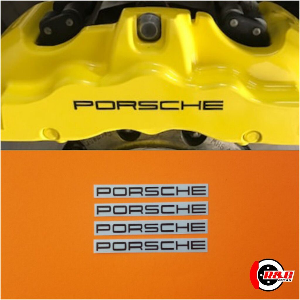 Porsche 911, 996, Boxter, Cayman Brake Caliper Decals Sticker Set of 4