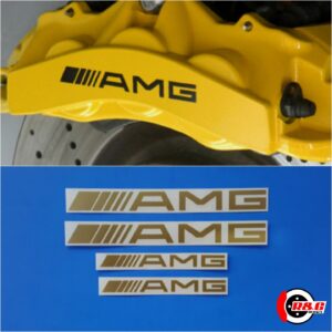 thumbnail image 2 of 6x Curved Brake Caliper Decals – AMG Mercedes Benz Vinyl Sticker – Gloss Black, USA Made, Free Shipping 2 of 5