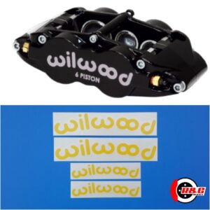 WILWOOD Brake Caliper Decal Sticker Set of 4 Decals (Yellow)
