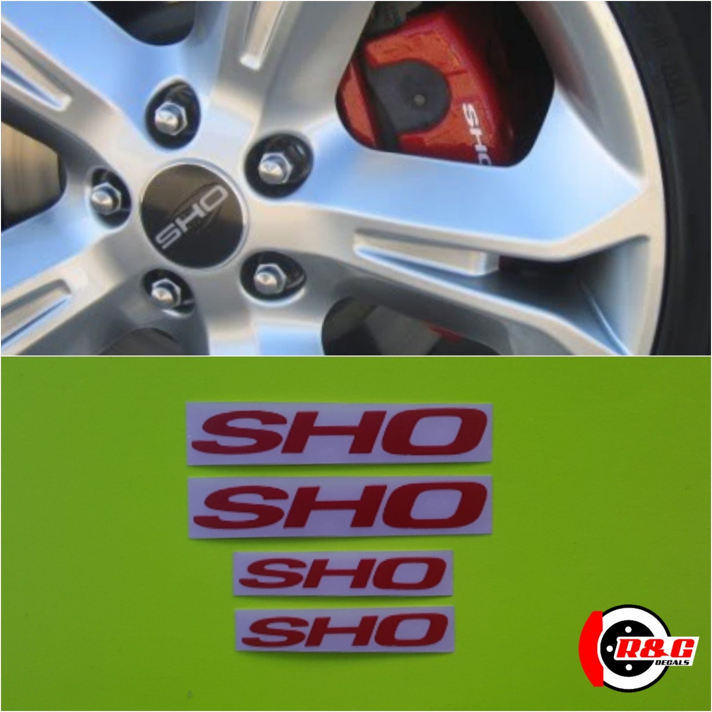 Ford Taurus SHO Brake Caliper Decals Stickers set of 4 (Red)